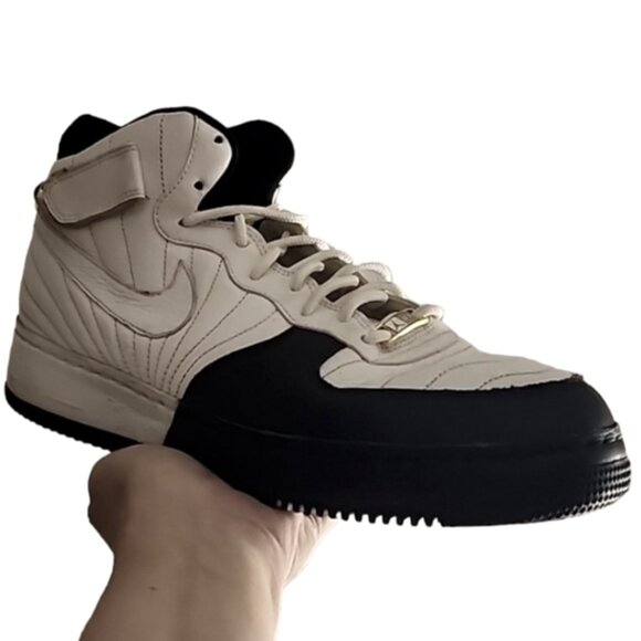 NIKE JORDANS AF1 Fusion Air Force 1 AFJ12 Size 10.5 White Black Taxi 317742 - Picture 3 of 17